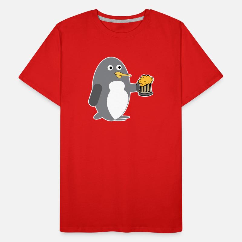 Antarktis Vogel Cool Pinguin Bier Seevogel Männer Premium Bio T-Shirt