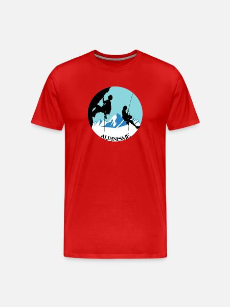 Bergsteigen - Männer Premium Bio T-Shirt - Rot