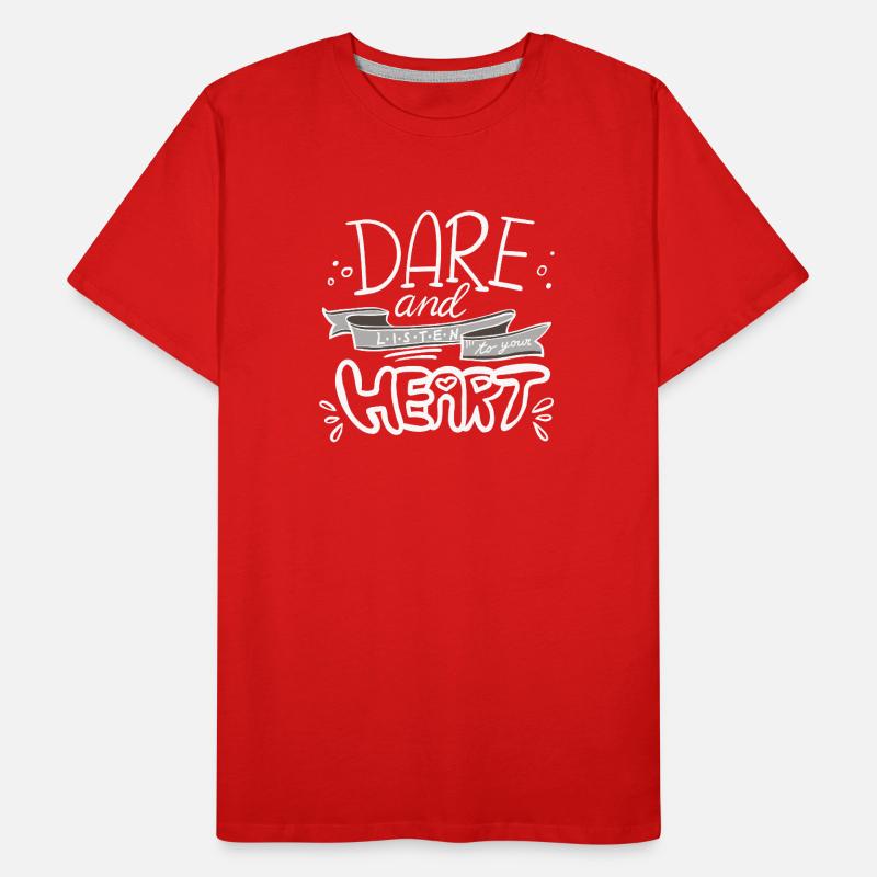 Motivierende Handlettering Botschaft Männer Premium Bio T-Shirt