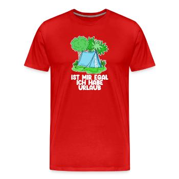 Urlaub - Männer Premium Bio T-Shirt - Rot - Vorne - Damien (186cm)