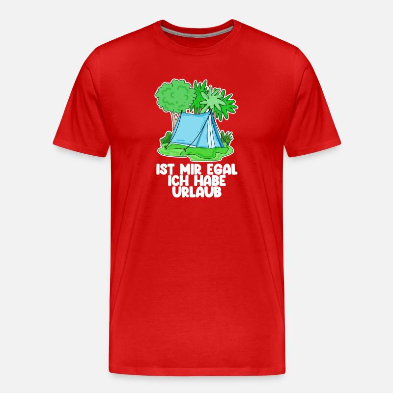 Urlaub - Männer Premium Bio T-Shirt - Rot
