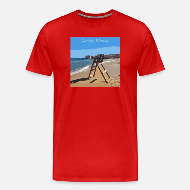 Costa Blanca - Männer Premium Bio T-Shirt - Rot
