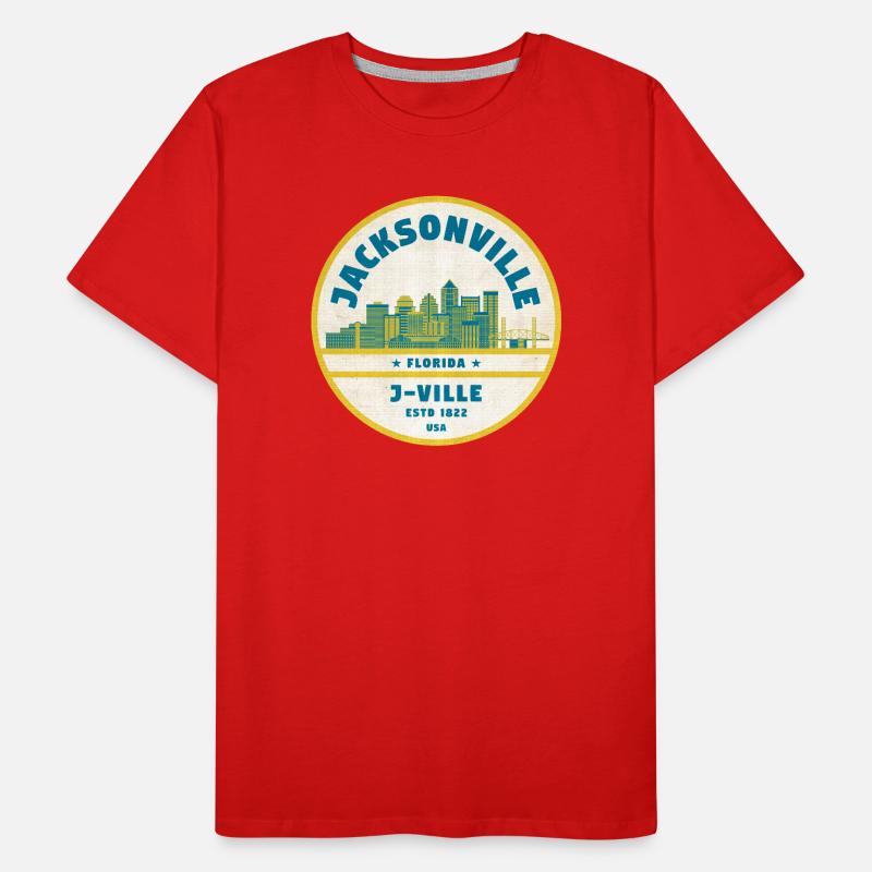Jacksonville Skyline Crest Männer Premium Bio T-Shirt