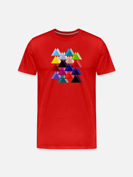 Triangles doubles - T-shirt bio Premium Homme - rouge