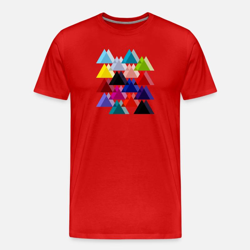 Double triangles - Men's Premium Organic T-Shirt - red