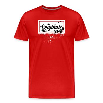 "OJIO"- The Originals Only - Men's Premium Organic T-Shirt - red - Front - Damien (186cm)