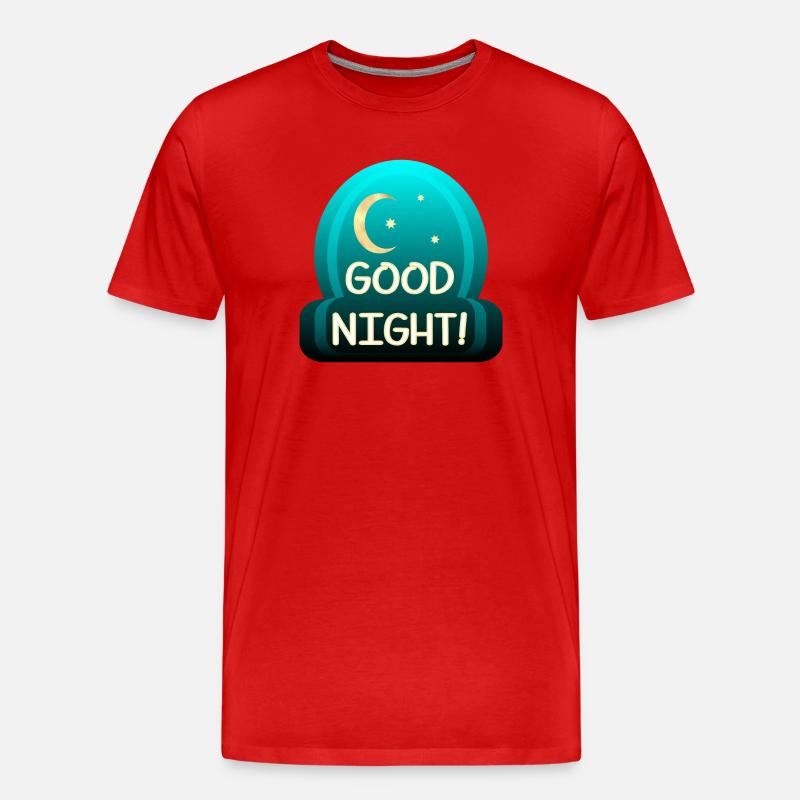 Gute Nacht - Schlafen - Männer Premium Bio T-Shirt - Rot