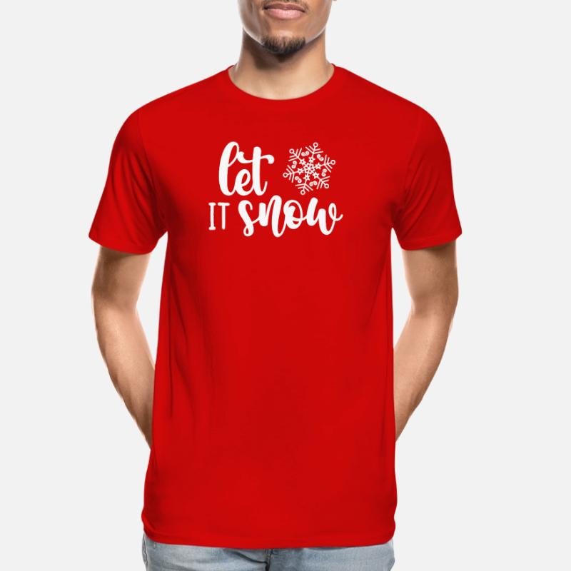 Typographie Winter Snowflake Script T-shirt bio Premium Homme