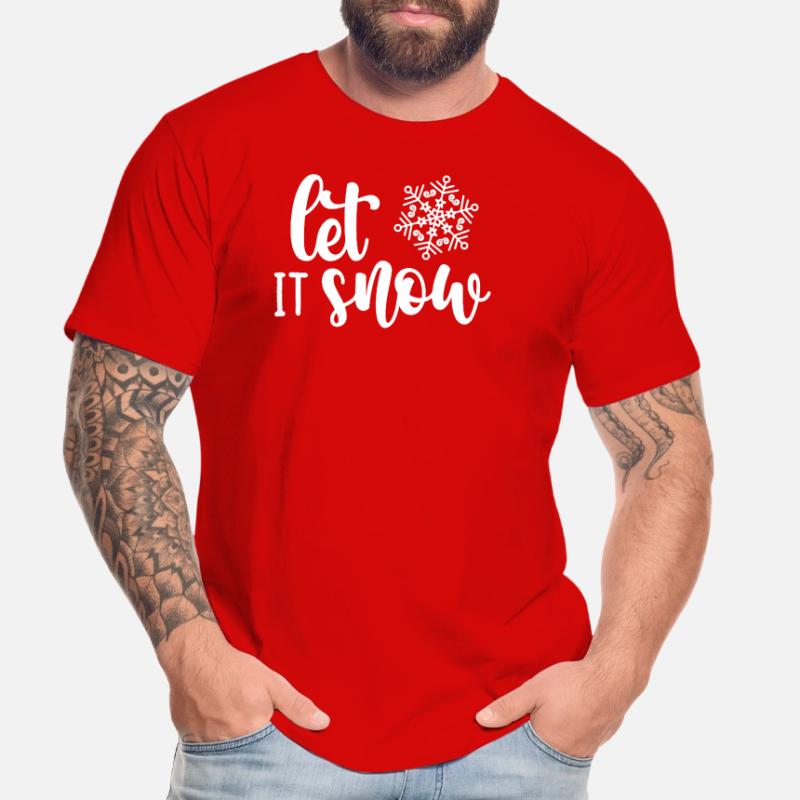 Typographie Winter Snowflake Script T-shirt bio Premium Homme