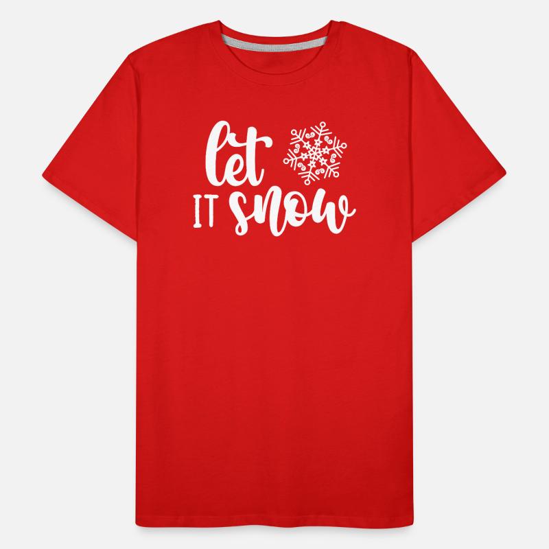 Typographie Winter Snowflake Script T-shirt bio Premium Homme