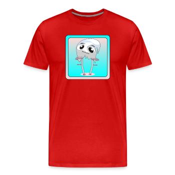 GEISTER MIT KRÜCKEN - GEHHILFE - HEILUNG - Männer Premium Bio T-Shirt - Rot - Vorne - Damien (186cm)