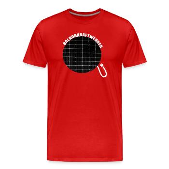 Balkonkraftwerker PV Anlage Stromerzeuger Umwelt - Männer Premium Bio T-Shirt - Rot - Vorne - Damien (186cm)