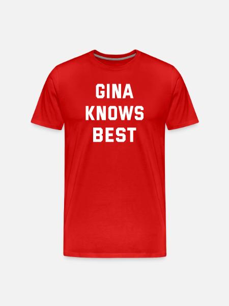 GINA KNOWS BEST - Men's Premium Organic T-Shirt - red
