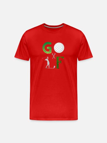 Golf - Golf Lovers - Männer Premium Bio T-Shirt - Rot