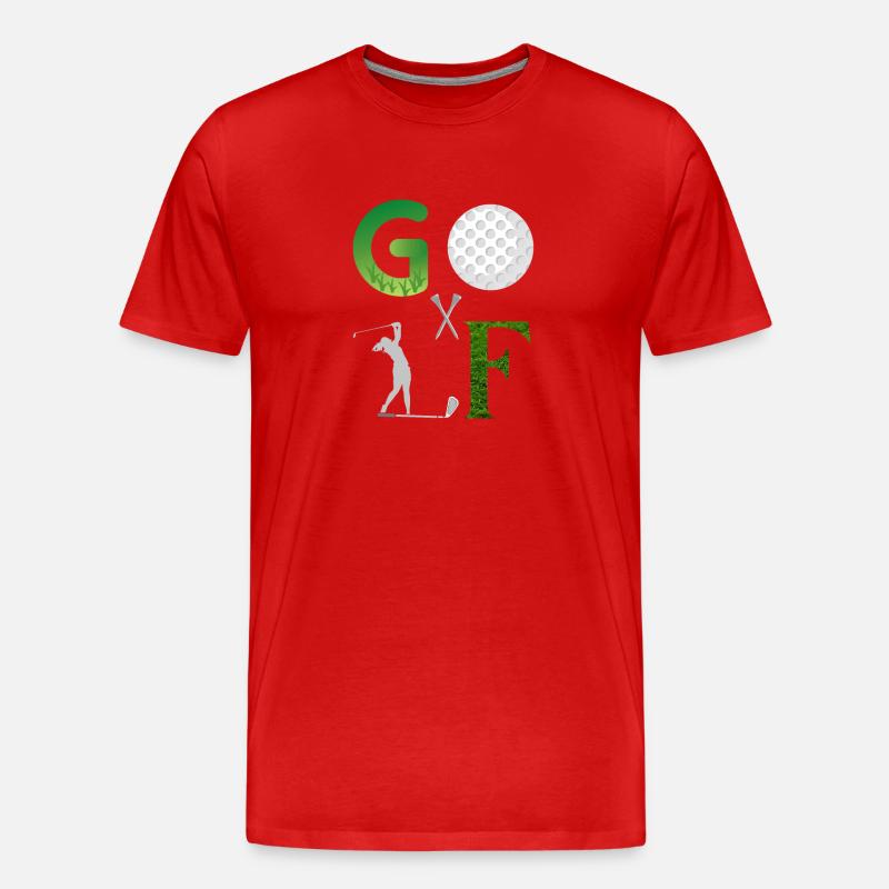 Golf - Golf Lovers - Männer Premium Bio T-Shirt - Rot