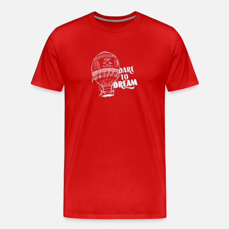 Dare To Dream - Männer Premium Bio T-Shirt - Rot