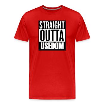 Chemise de l’île d’Usedom - T-shirt bio Premium Homme - rouge - Devant - Damien (186cm)