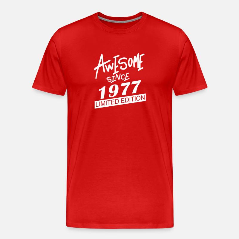 1977 - Männer Premium Bio T-Shirt - Rot