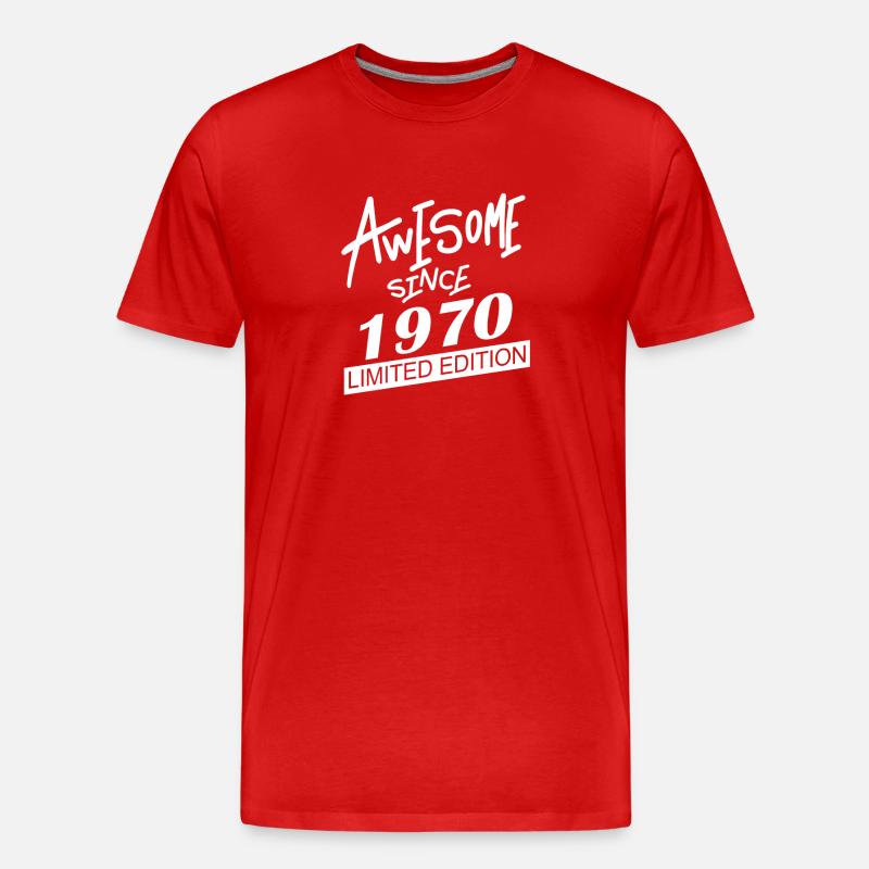 1970 - Männer Premium Bio T-Shirt - Rot