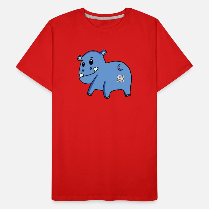 Hippo Ass - Hippopotame Butt T-shirt bio Premium Homme
