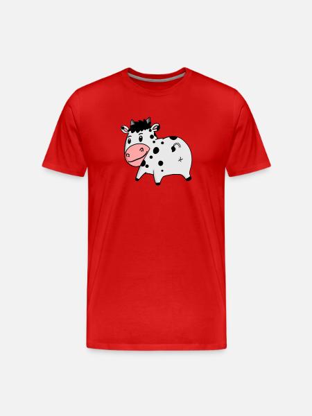Cow Ass - Cow Butt - Men's Premium Organic T-Shirt - red