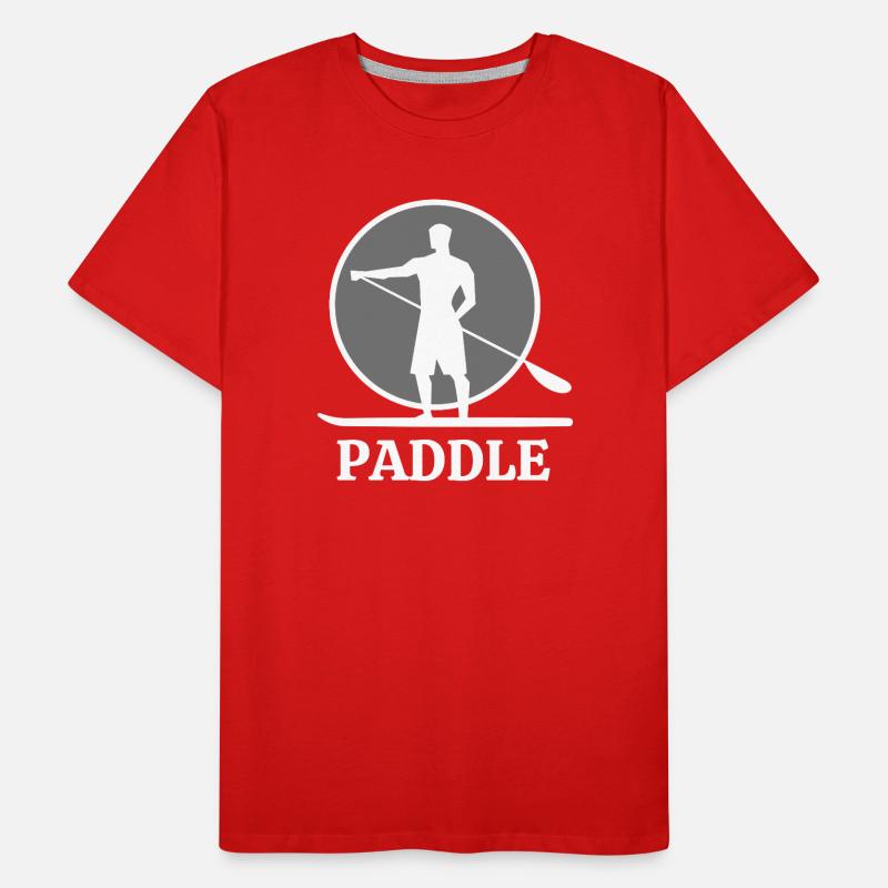 Paddle, paddle, fan de paddle, faire du paddle T-shirt bio Premium Homme