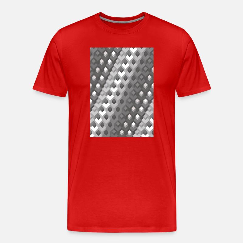 Graustufen Farbverlauf Linkswendung - Männer Premium Bio T-Shirt - Rot