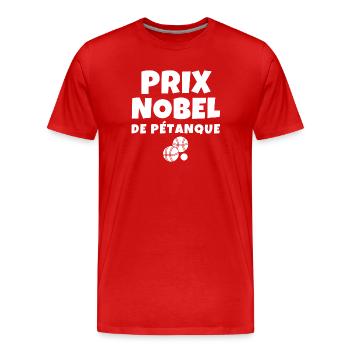 pétanque, fan de pétanque, joueur de pétanque - T-shirt bio Premium Homme - rouge - Devant - Damien (186cm)