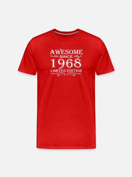 1968 - Born 1968 gift - Men's Premium Organic T-Shirt - red