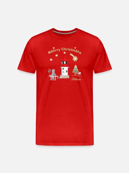 Christmas lighthouse Gellen on Hiddensee - Men's Premium Organic T-Shirt - red
