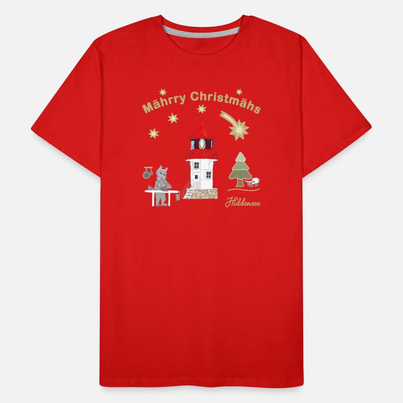 Phare de Noël Gellen sur Hiddensee T-shirt bio Premium Homme