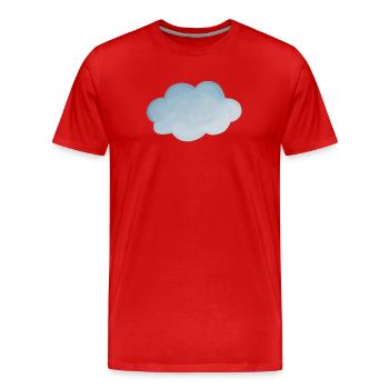 Wolke Wetter hellblau - Männer Premium Bio T-Shirt - Rot - Vorne - Damien (186cm)