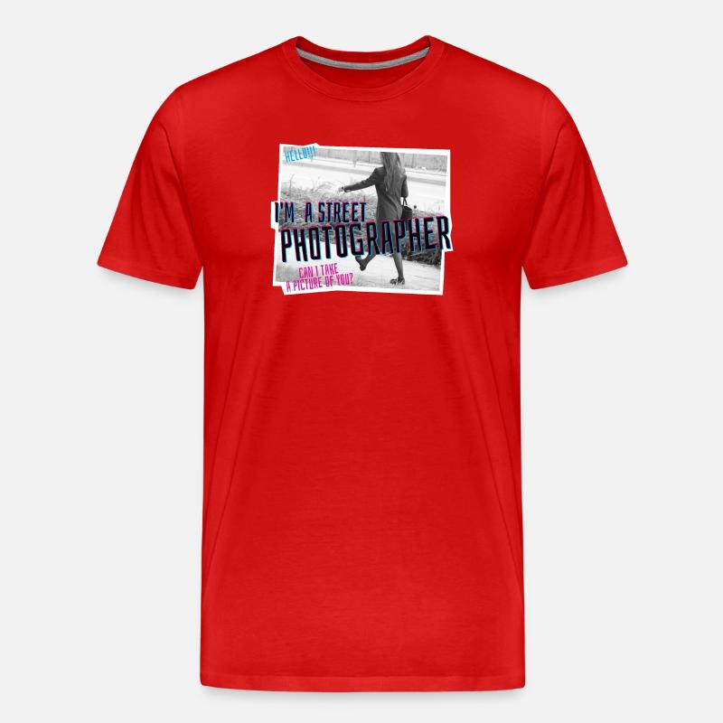 Ich bin Straßenfotograf :) - Männer Premium Bio T-Shirt - Rot