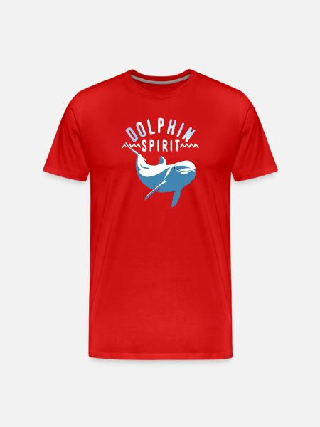 Soul of Dolphin - Men's Premium Organic T-Shirt - red