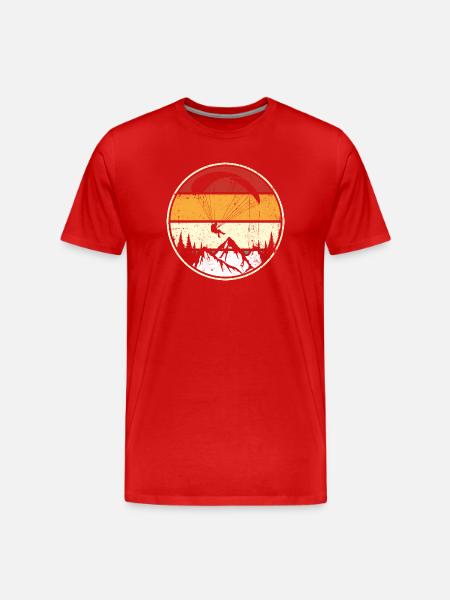 Sunset Peaks Eagle Circle - Men's Premium Organic T-Shirt - red