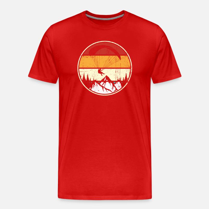 Sunset Peaks Eagle Circle - Men's Premium Organic T-Shirt - red