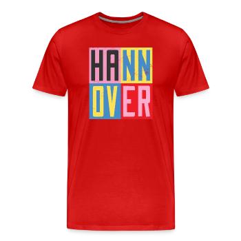 Design de Hanovre - T-shirt bio Premium Homme - rouge - Devant - Damien (186cm)