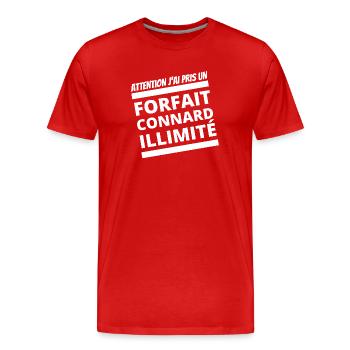 téléphone, forfait téléphone, téléphone portable - T-shirt bio Premium Homme - rouge - Devant - Damien (186cm)