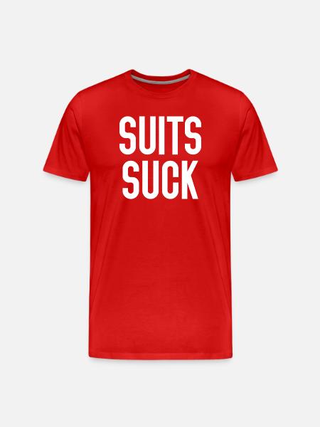 Suits Suck - Men's Premium Organic T-Shirt - red