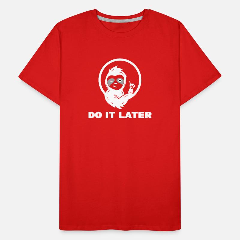Sloth Lazy Statement Animal Jungle Mammal Men's Premium Organic T-Shirt
