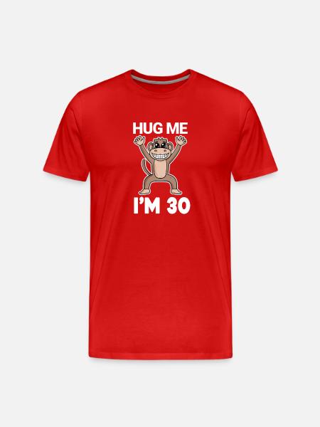 30 birthday - 30 years - hug - Men's Premium Organic T-Shirt - red