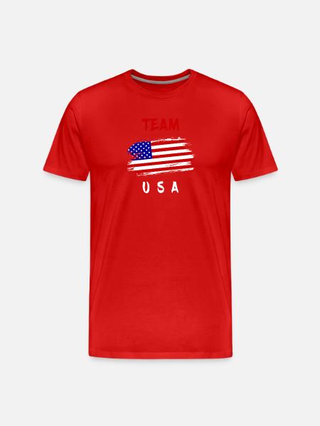 US Team - Men's Premium Organic T-Shirt - red
