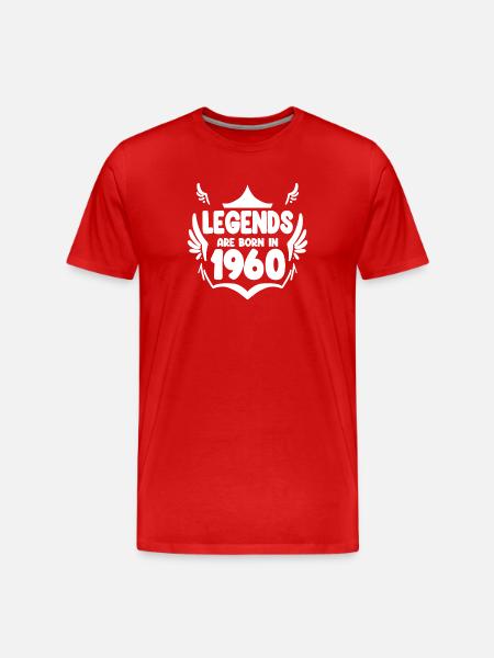 1960 - Born 1960 - Men's Premium Organic T-Shirt - red