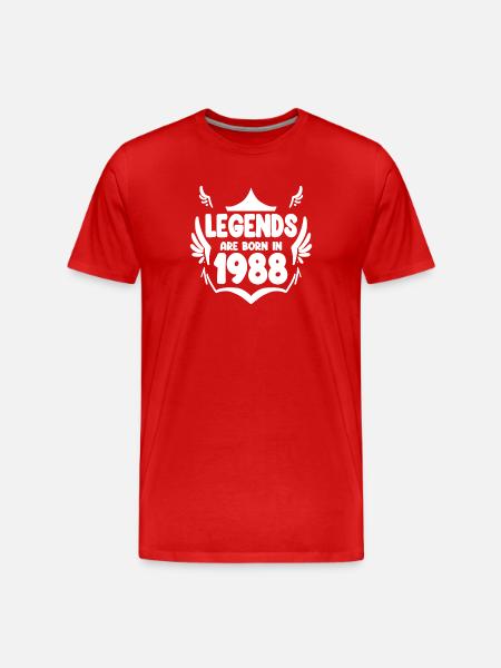 1988 - Born 1988 - Men's Premium Organic T-Shirt - red