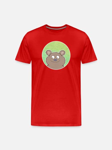Bear - Men's Premium Organic T-Shirt - red