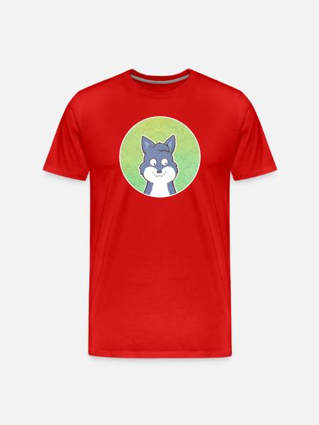 Wolf - Men's Premium Organic T-Shirt - red