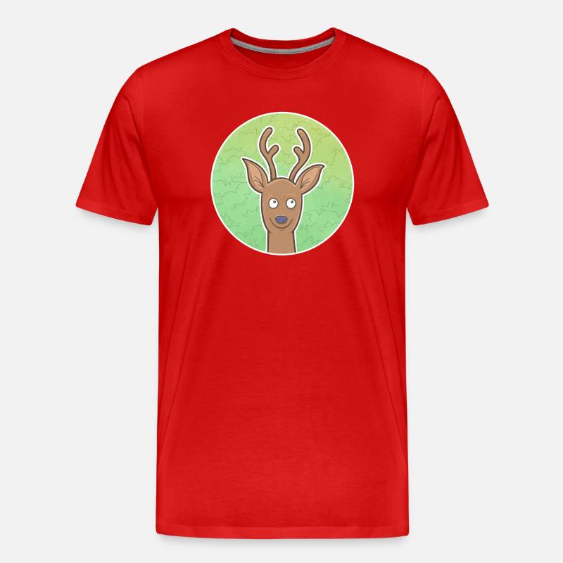 Rehbock - Männer Premium Bio T-Shirt - Rot