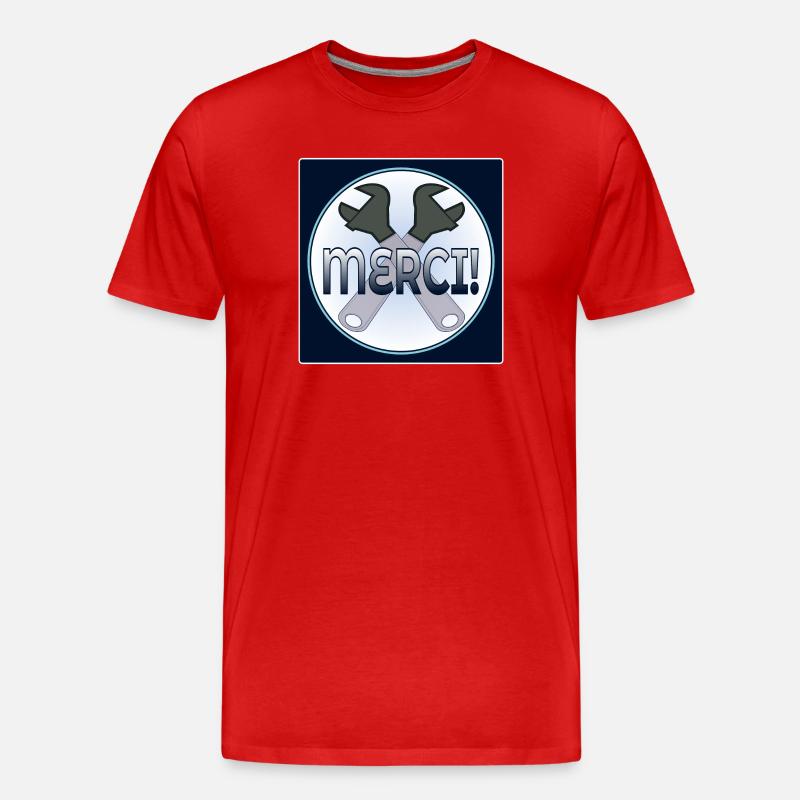 MERCI - outils de pince - ARTISAN - T-shirt bio Premium Homme - rouge