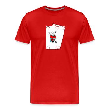 Cupid Cards - Men's Premium Organic T-Shirt - red - Front - Damien (186cm)
