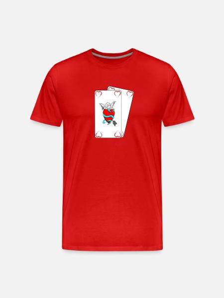 Cupid Cards - Men's Premium Organic T-Shirt - red